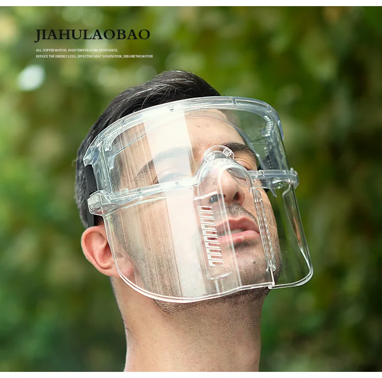 Full Face Shield Visors Protective Shield Kit Anti-Fog Dustproof Full Face Shield PPE Suit Transparent