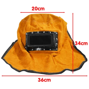 

Welding Hood Helmet Adjustable Comfortable Leather Protected Lens Glasses Mask Overhead Labor Safely Security Clothes