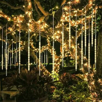 

4Pcs Outdoor Meteor Shower Rain LED String Lights Waterproof Meteor Light Set LED String Light For Christmas Wedding Decoration