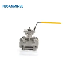 NBSANMINSE CF8M 1 дюймов Гидравлический шаровой клапан высокого давления 1000psi WOG нержавеющая сталь SS316 нефтегазовая водопроводная труба применение