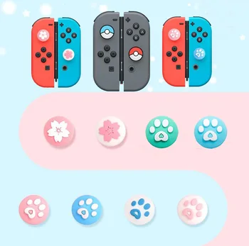 

Cat Paw Claw Sakura Thumb Stick Grip Cap Joystick Cover For Nintendo Switch Lite Joy-Con Controller WiiU Gamepad Thumbstick Case