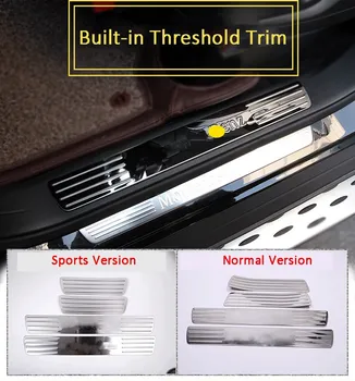 

For Mercedes Benz ML/GLE 4pcs/Set Car Door Welcome Pedal Built-in Threshold Strips Cover Trim Auto Stainless Steel Accessories