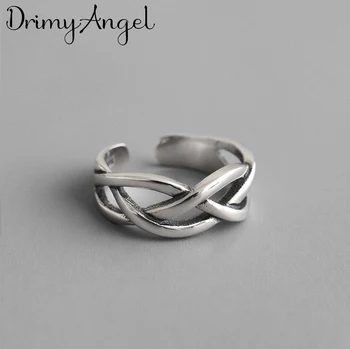 

Vintage 925 Sterling Silver Cross Rings Handmade Adjustable Size Rings For Men Women Thai Silver Jewelry