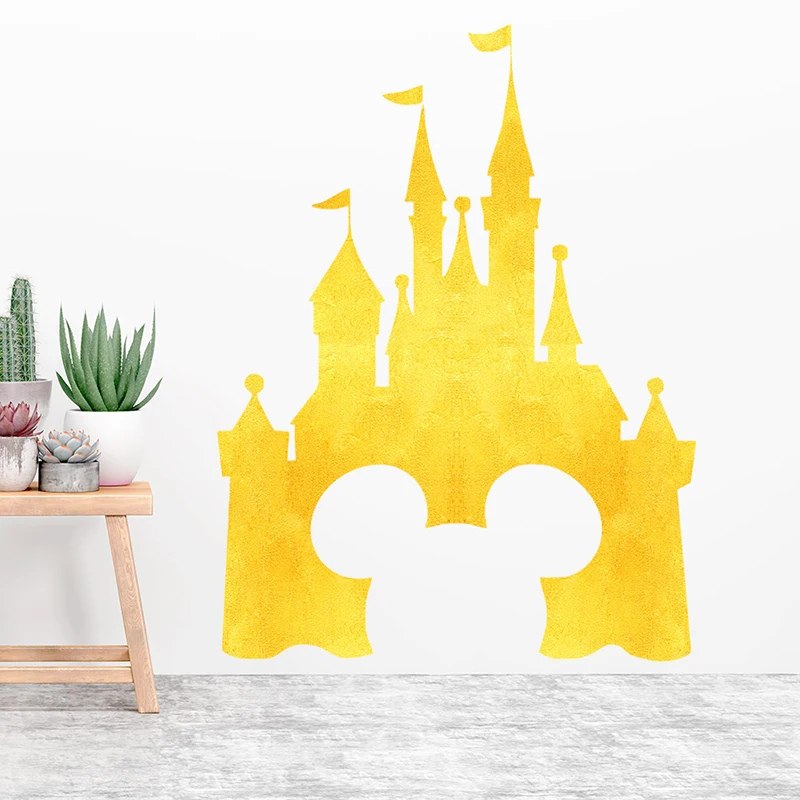 Cartoon Disney Hollow Mickey Castle Vinyl Wall Stickers For Home Decor Living Room Kids Room Decoration Mural Wall Art DIY Decal Cartoon Disney Hollow Mickey Castle Vinyl Wall Stickers For Home Decor Living Room Kids Room Decoration Mural Wall Art DIY Decal