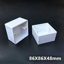5 шт. 86 Тип электрическая Монтажная коробка настенный переключатель проводки распределительные коробки повышение и утолщение 86*86*48 мм