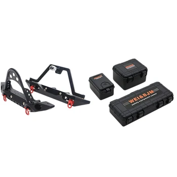 

Metal Front and Rear Bumper Belt Decoration Box for 1:10 Reinforced Concrete Tracked Vehicle Traxxas Trx-4 Axial Scx10 and Scx