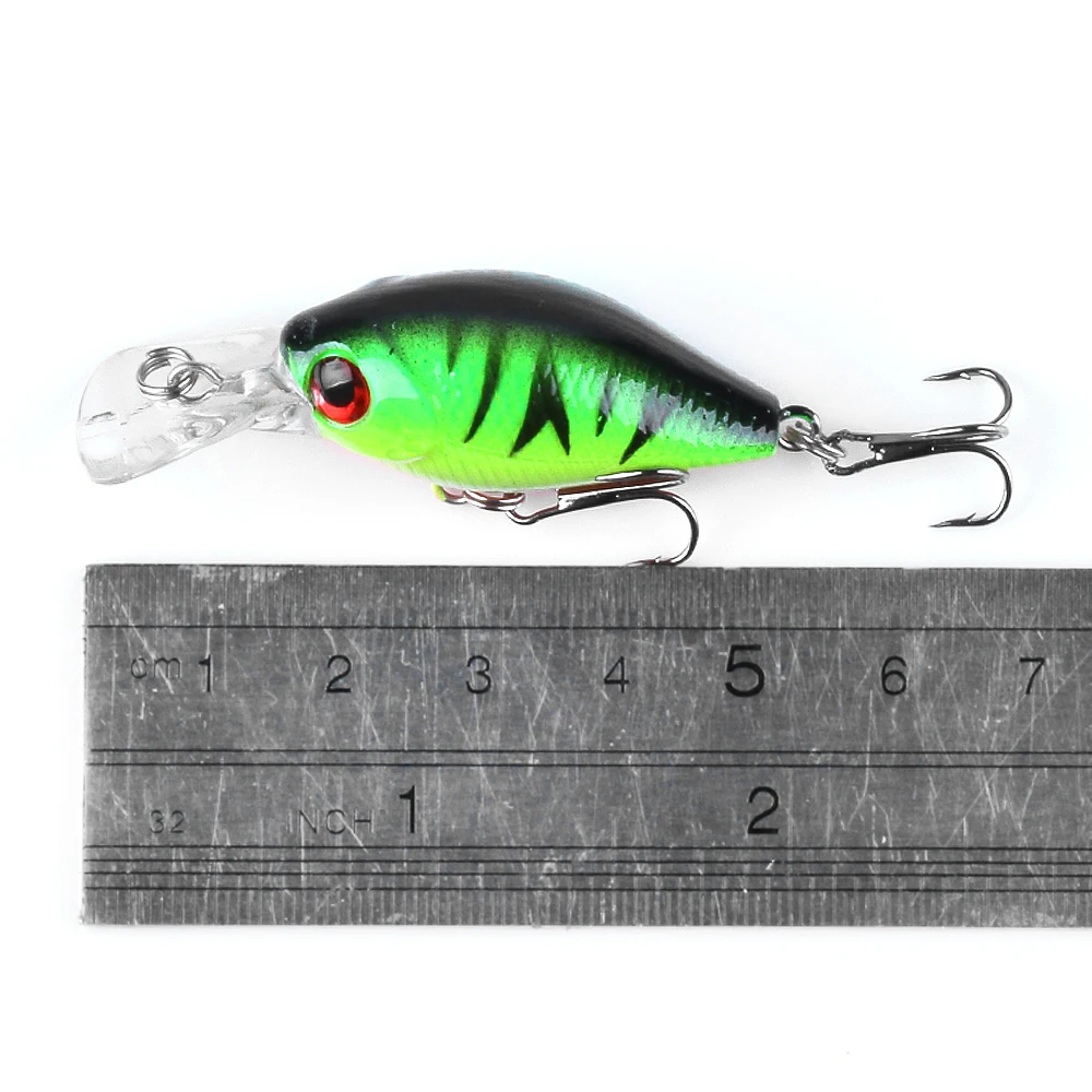 5PC 5cm/4.2g Fishing Lure Kit Floating Artificial Bait Crankbait Set Treble Hook Set Swim Bait with Fishing Tackle Box