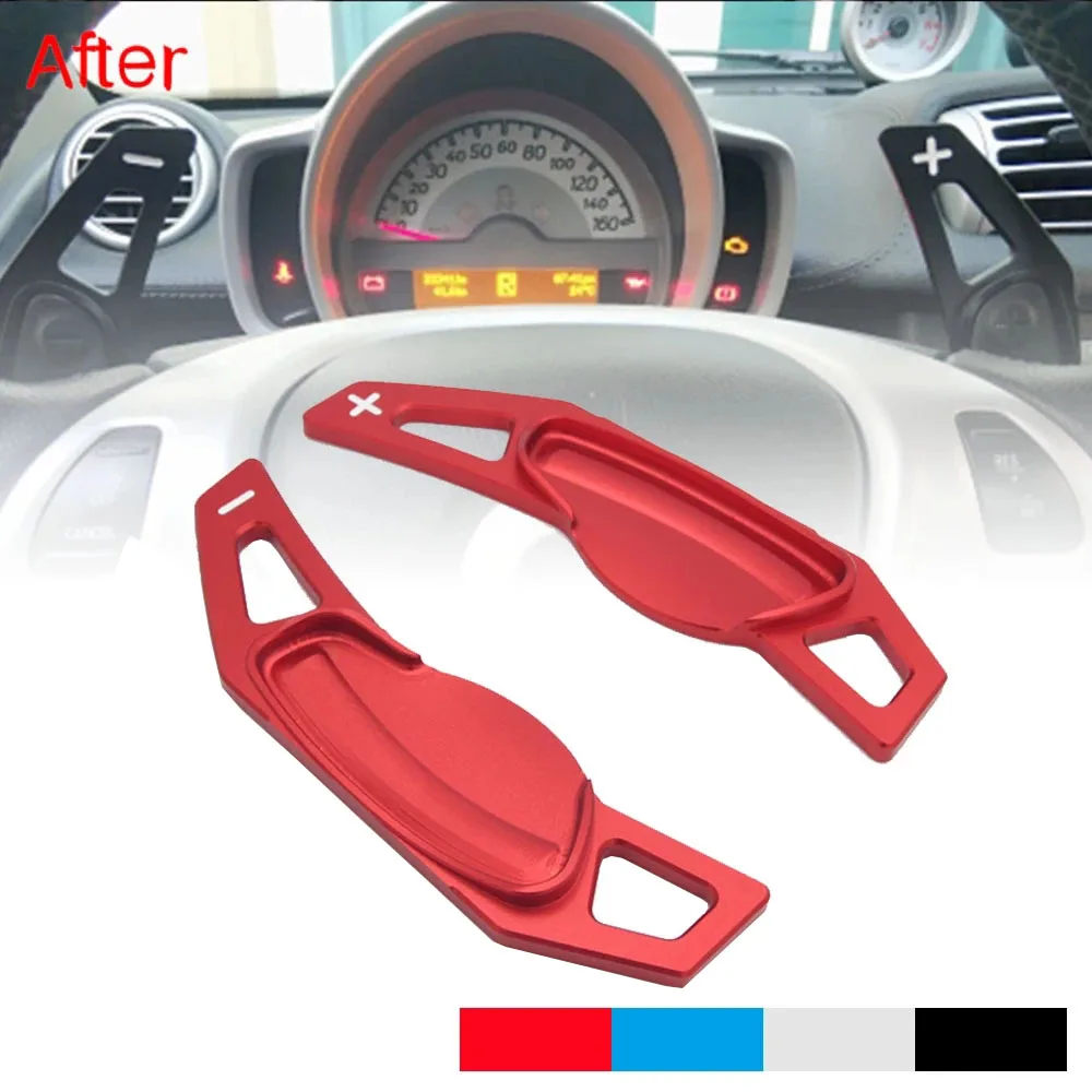 Palette de changement de vitesse en aluminium, Extension d'engrenage pour volant de voiture, pour Benz Smart 451 453 pour deux 09-17 pour quatre 2015 2017