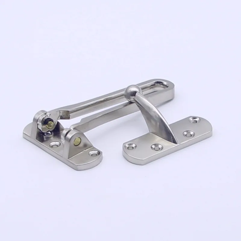 Alloy Anti-Theft Door Buckle Factory Wholesale Hotel Safety Chain A- Type Bolt Brushed Anti-Lock Door Buckle Insurance