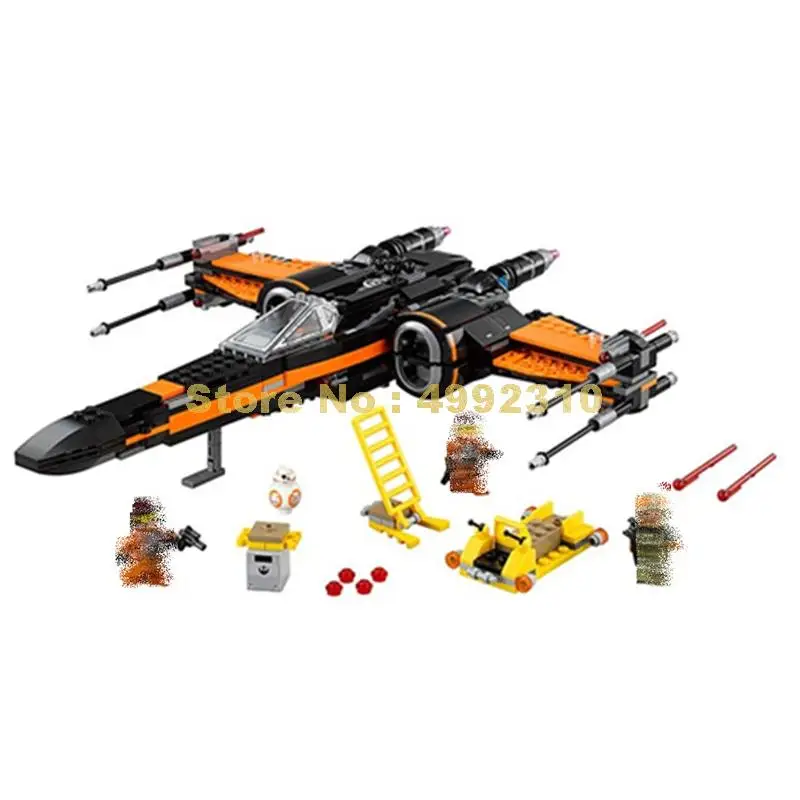 748 шт Звездные войны первый заказ poe x wing fighter строительный блок 3 фигурки 75102 Кирпичи Игрушка