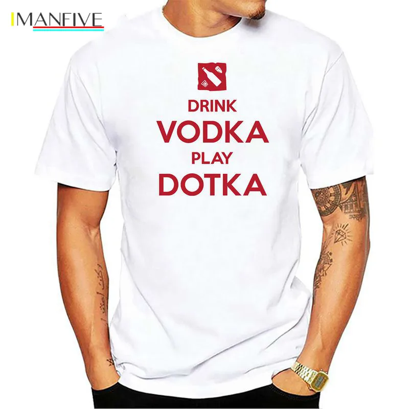 

IMANFIVE T shirt Navi Natus Vincere fnatic IG Invictus CLOUD9 DK Alliance NEWBEE DOTA 2 Game Team Men Drink Vodka Play Dotka