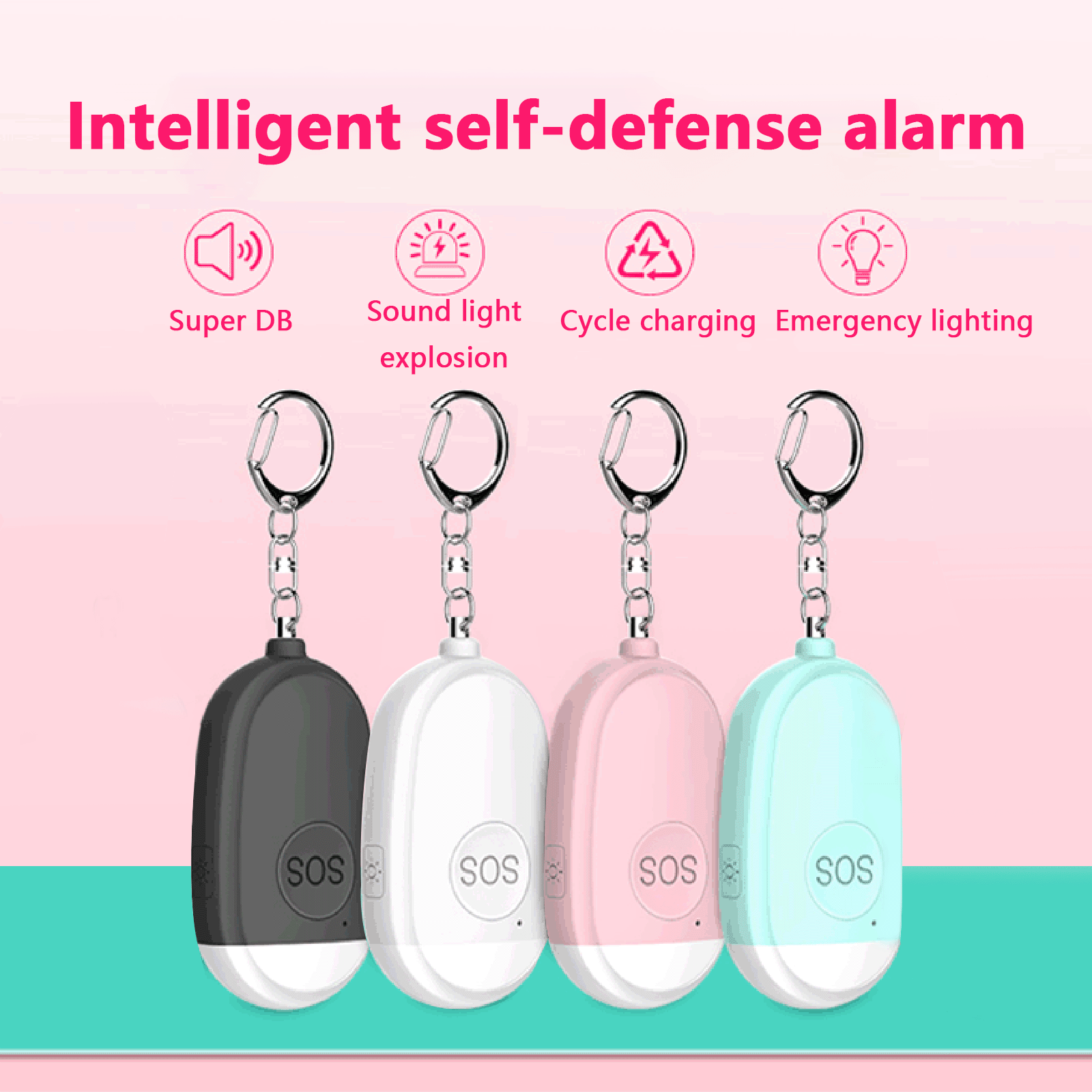 AntiRape Self Defense Device Alarm Extreme Loud 130dB Alert Keychain