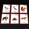 Children Montessori French/English Animals Word Learning Card Flashcards Games Puzzles for Kids Baby Juguetes Educativos Toy 4