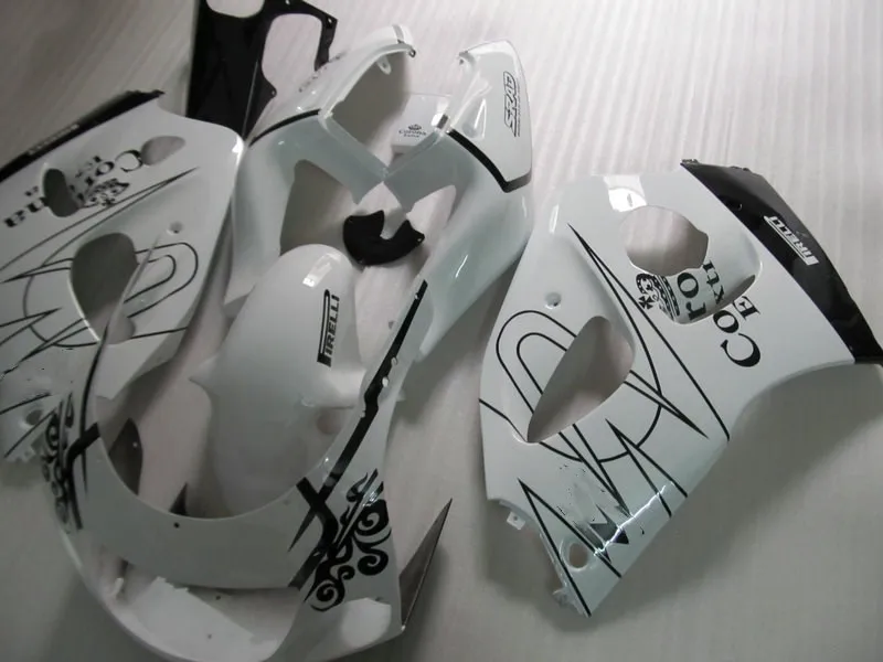 Комплект обтекателей для GSXR600 750 96 97 98 99 00 GSXR 600 1996 1999 2000 ABS белый черный комплект + 7