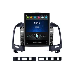 Autoradio Android 2006, Wifi, Navigation GPS, lecteur multimédia vidéo, 2 Din, pour voiture Hyundai Santa Fe 2 (2012 – 9.7), Vertical, 8.1 pouces 
