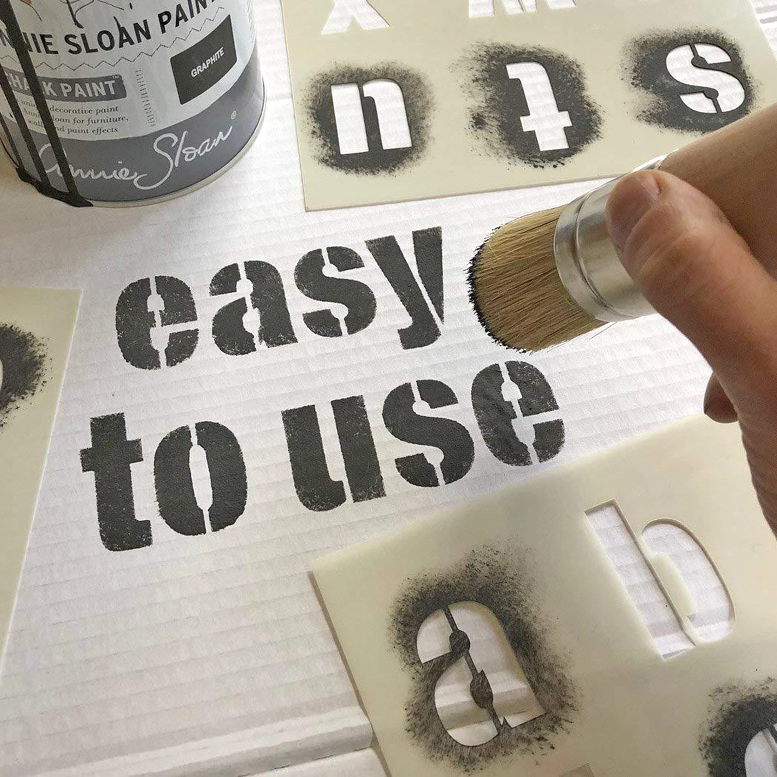 62pcs Letter and Number Stencils Reusable Washable Alphabet Stencils Environment-friendly PET Art Craft Templates for Painting