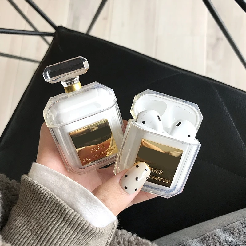 Силиконовый чехол для наушников Airpods с металлической цепочкой | Электроника