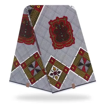 

African Wax Print Fabric 6 Yards/Pcs Veritable High Quality Sewing Material Ankara Style Wax Block Printed Fabrics VL14-88