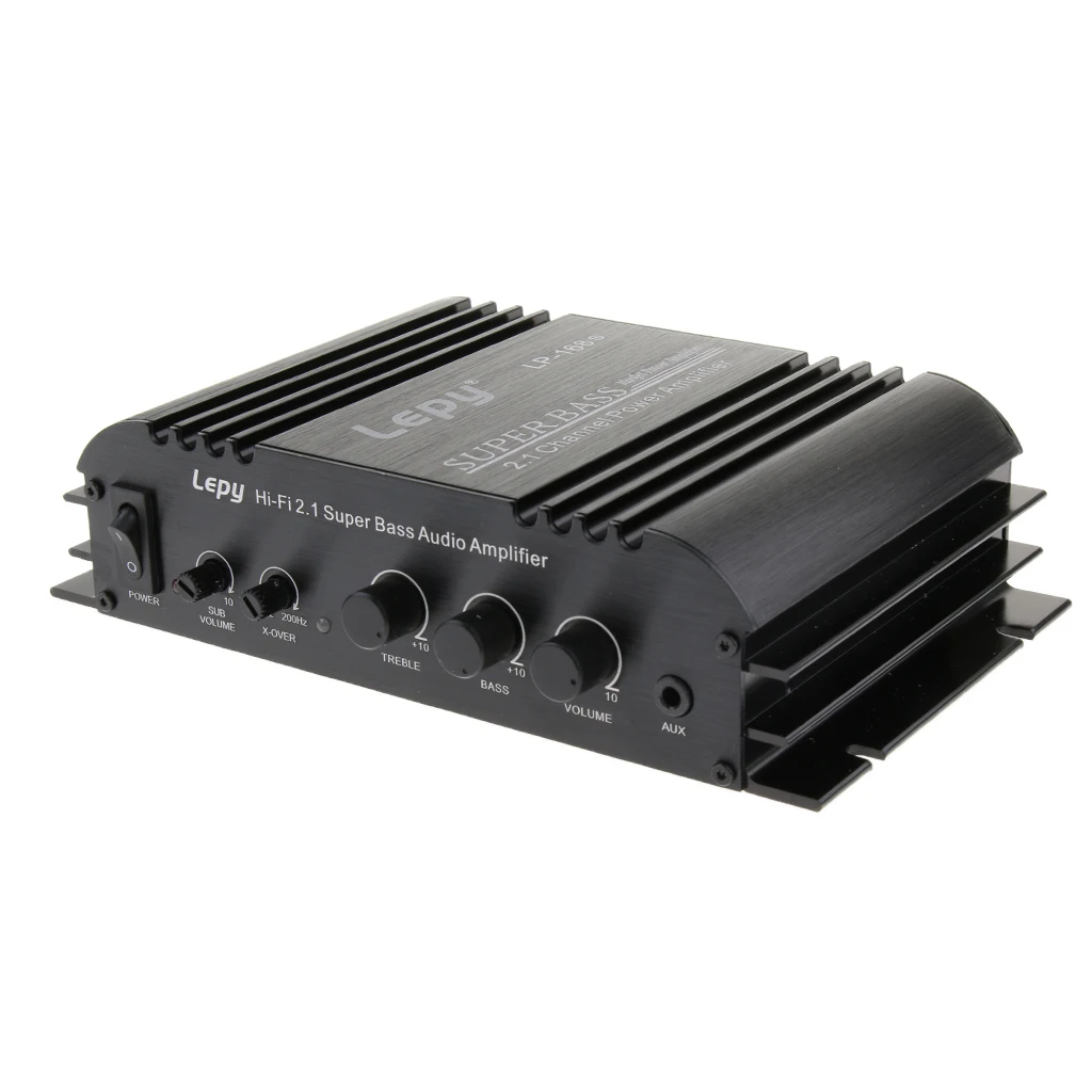 

Lepy Hifi Stereo Power Digital 2x45W 2 Channel Amplifier with 3.5mm Audio Input for iPhone Computer MP3 Black