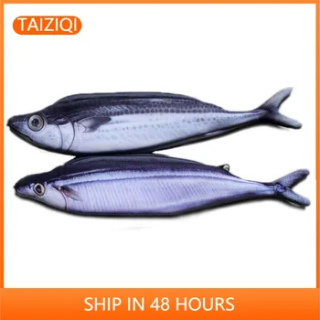 

Saury Bags Fishing Wallet Creative imitation fish funny pencil case personality explosion student stationery bag