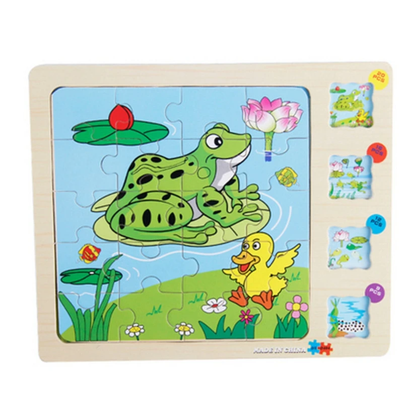 ZMP091-5 Детские игрушки Монтессори Деревянные головоломки/Морские животные мультфильм автомобиль головоломка мультфильм набор аниме образование деревянная игрушка/детские игрушки подарок - Цвет: ZMP091-5