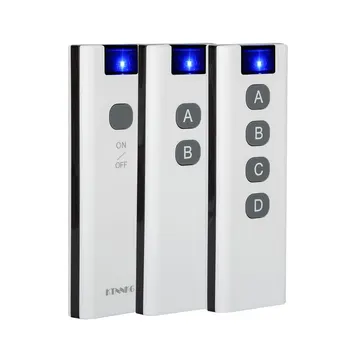 

KTNNKG 433Mhz 200m wireless remote control with 1/2/4/6/8/10 buttons, wall mount bracket, smart home.