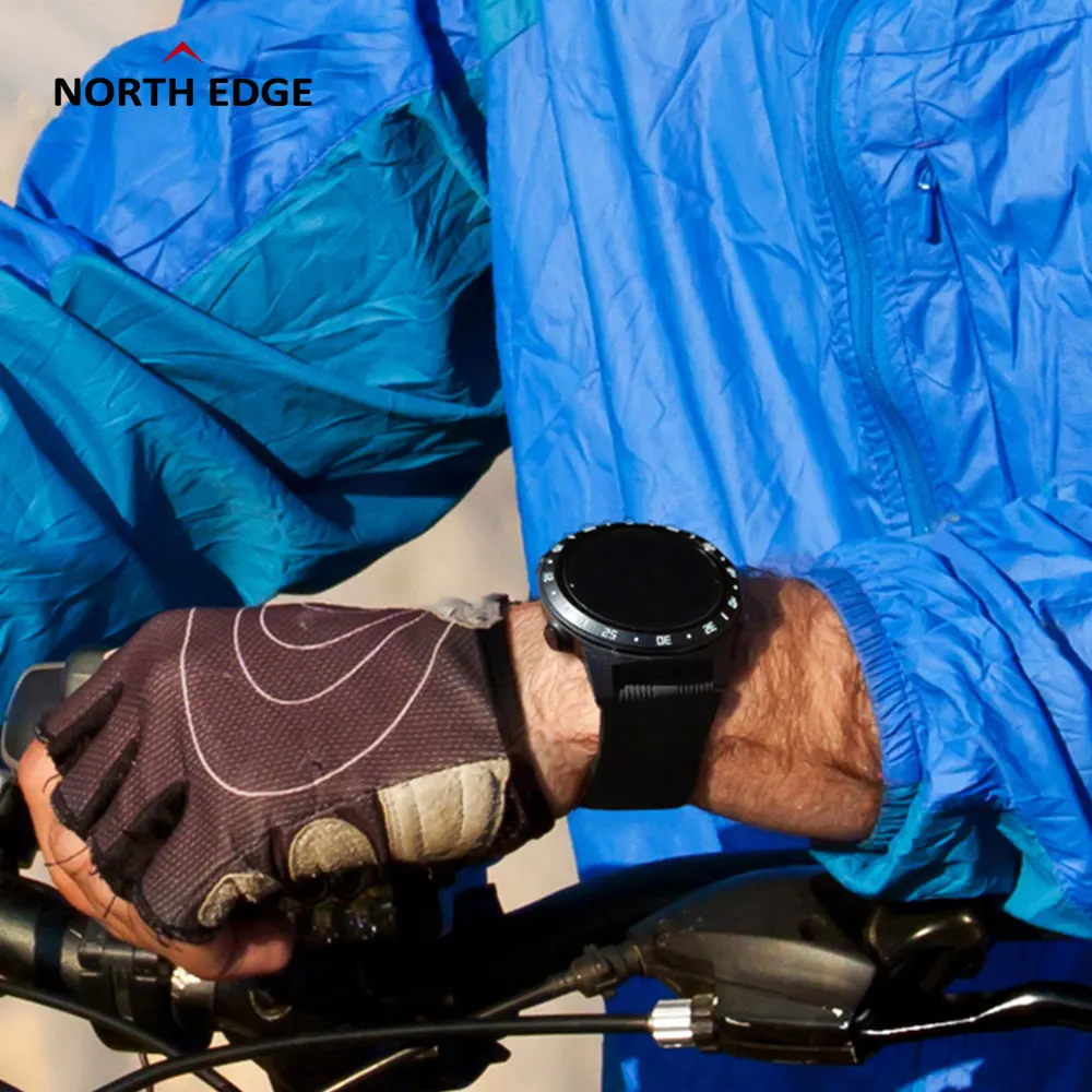Оригинальные Смарт часы North EDGE GPS мужские спортивные с компасом атмосферным Bluetooth