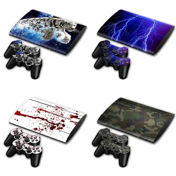 

Cool Design Skin Sticker Controllers and Console For PS3 Super slim 4000 Wrap Cover
