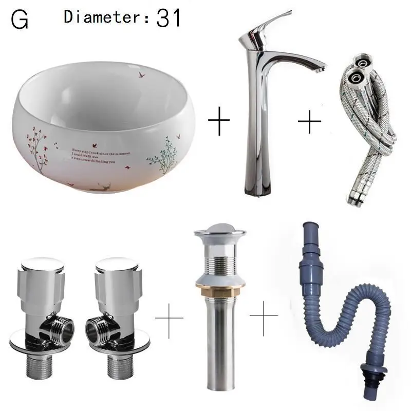 Lavatorio Waschbecken Wasbak Waschtisch Pia De Black Fregadero Lavandino Bagno Cuba Banheiro раковина для ванной Lavabo умывальник - Цвет: Number 12