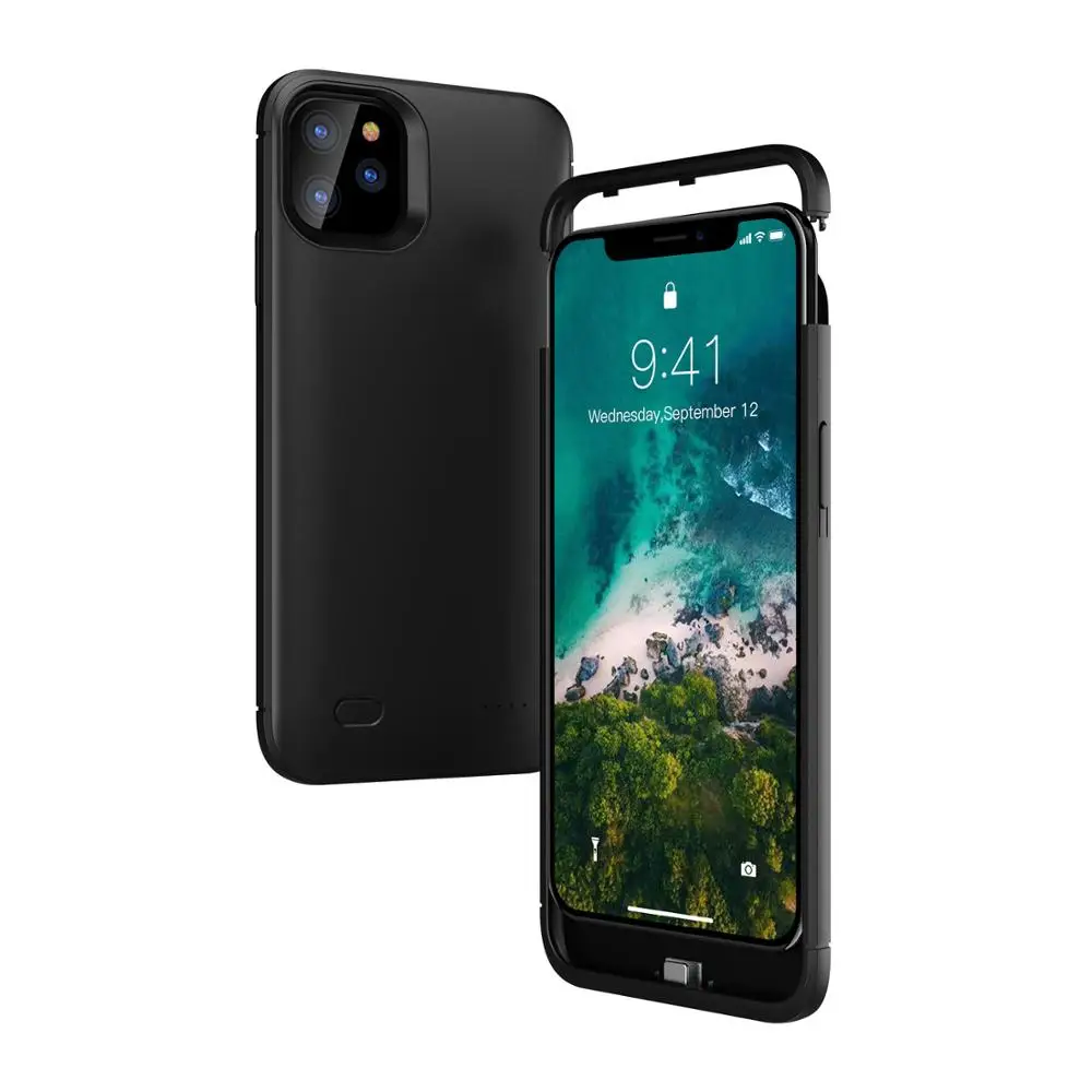 Новое поступление 4000 мАч чехол для зарядного устройства для iPhone 11 Pro Max power Bank чехол с полным корпусом защитный чехол с мягкими краями
