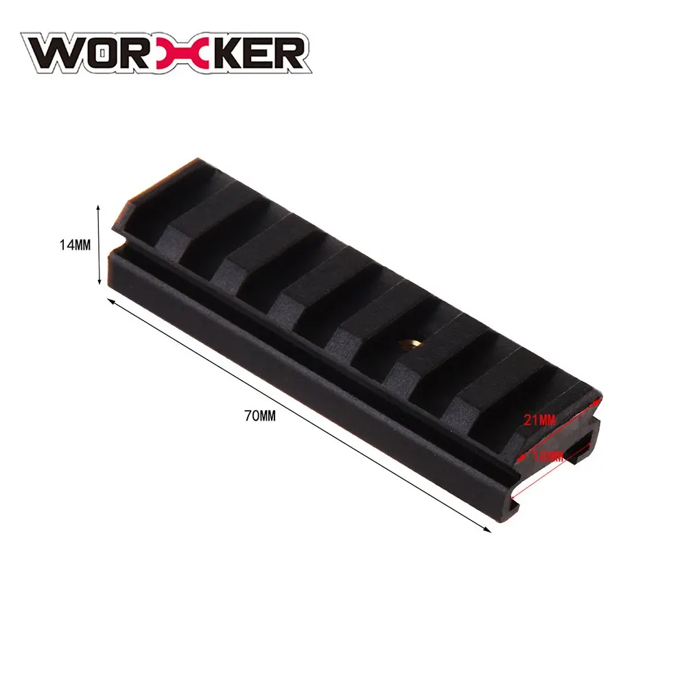 WOERKER Mod несколько длины Пикатинни Топ для Nerf пистолет части бластер модификация рейку нейлон рифленый верхний рельс комплект трек