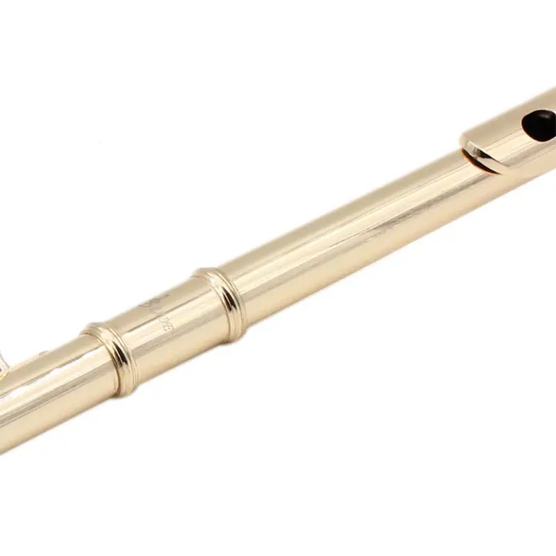 

Gold 16 Holes C Key Flute Cupronickel Body Silver Keys with Storage Bag Q6PB