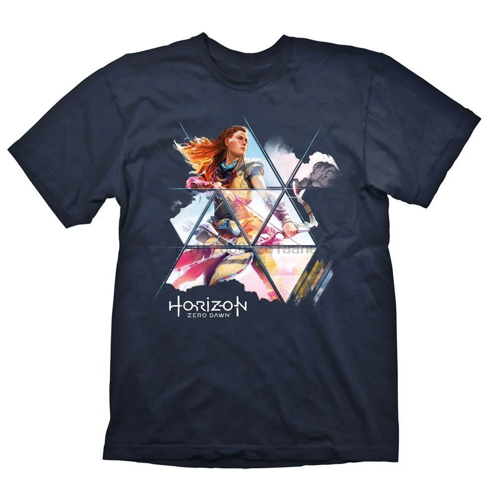 

HORIZON ZERO DAWN Men Painted Aloy T-Shirt Medium Navy Blue (GE6128M) Cartoon t shirt men Unisex New Fashion tshirt