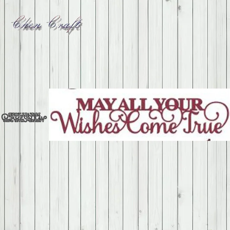 

Wishes Come True Metal Cutting Dies Stencil Scrapbook Album Embossing For Gift Card Making Handcrafts 2019 new