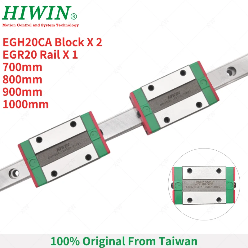 

Free Shipping HIWIN 1pcs 700mm 800mm 900mm 1000mm EGR20 Linear Guide Rail +2Pcs EGH20CA Slider Block Carriages CNC