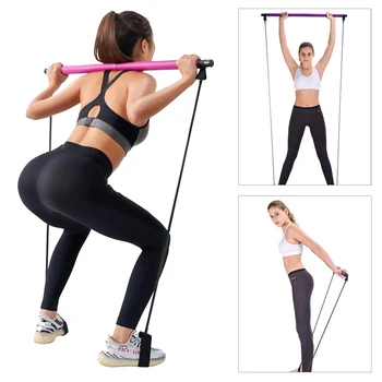 

Multifunctional Pilates Stick Portable Yoga Belts for Whole Body Shaper Pull-ups Fitness Resistance Band Training Sticks