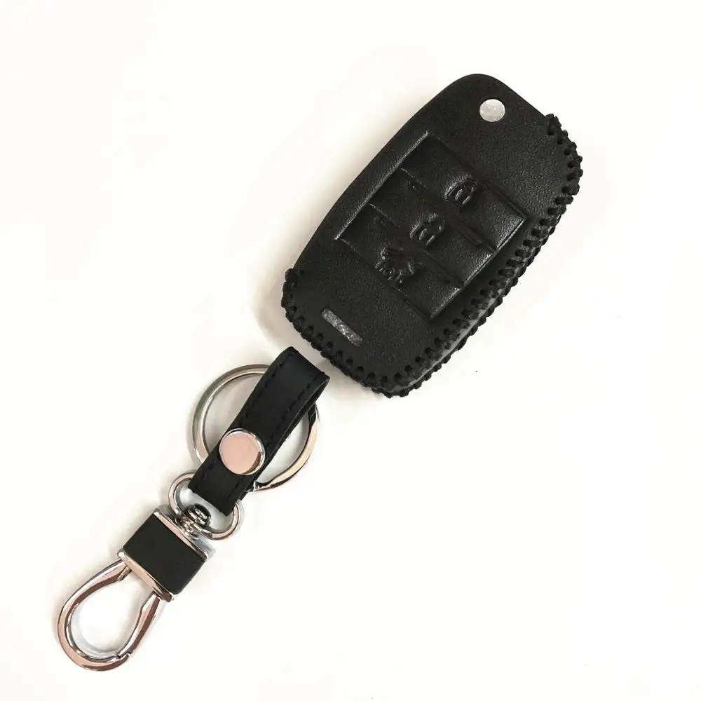 Автомобильный кожаный чехол для ключей для KIA K2 K5 K3 KX3 K4 Cerato Soul Forte Sportage SORENTO Ceed Mohave чехол для ключей сумка брелок - Название цвета: D Black style2