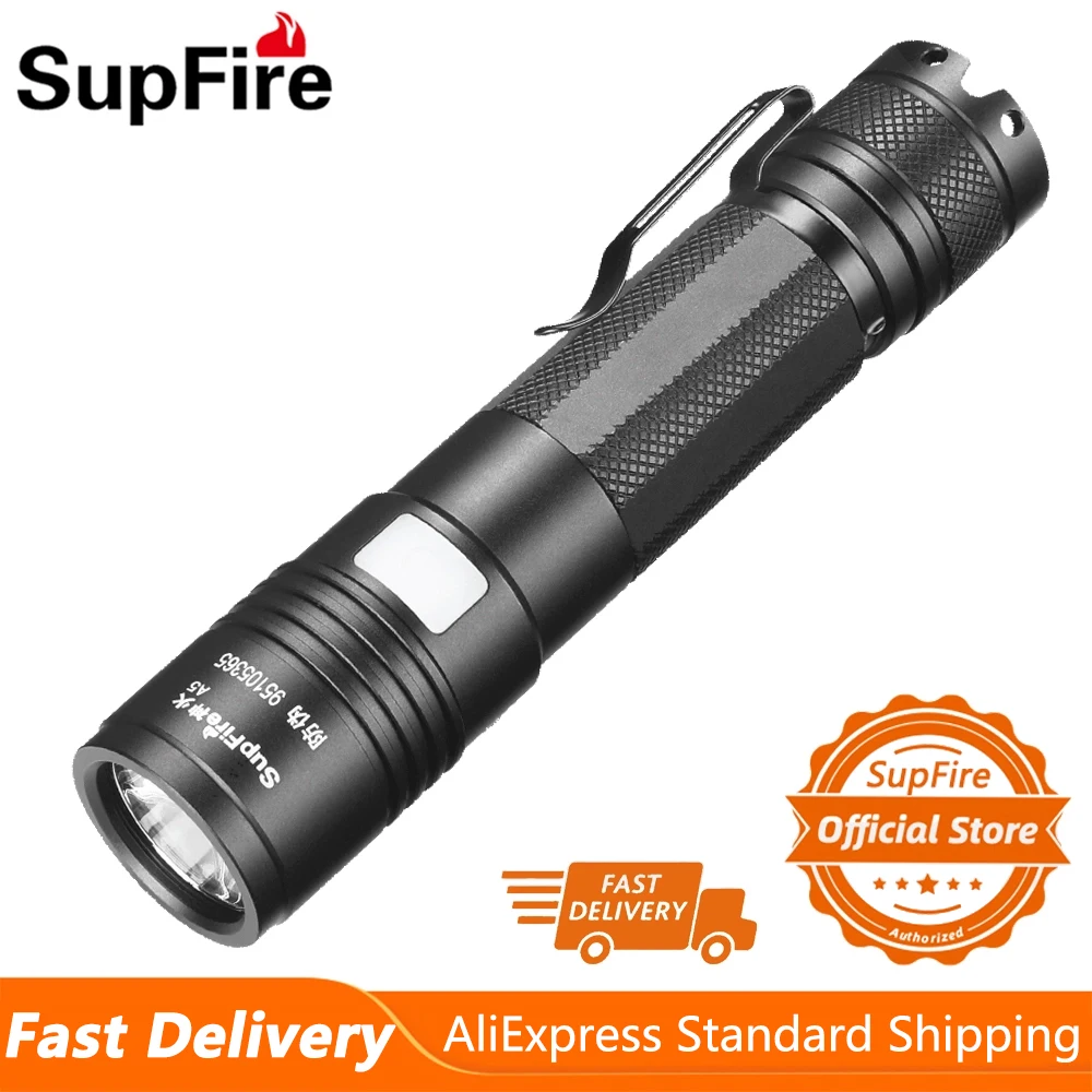 Supfire A5 Новый светодиодный тактический фонарик EDC 18650 USB портативный фонарь онарик