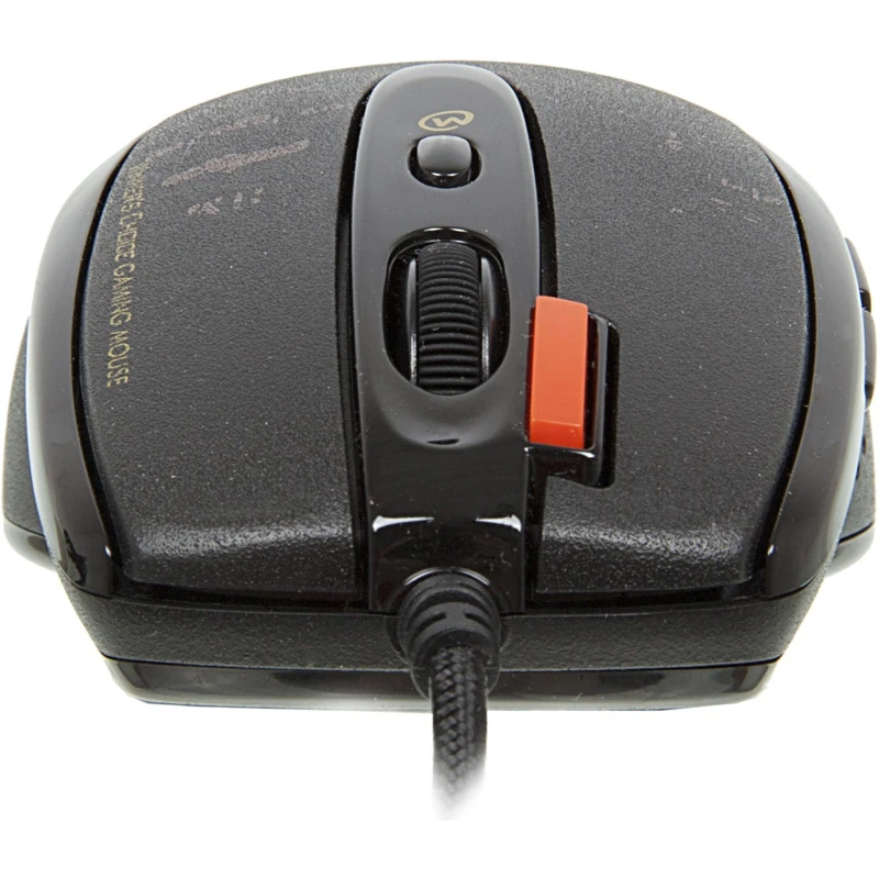 Мышь A4 V-Track F5 черный/рисунок лазерная(3000dpi) USB игровая(6but