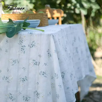 

FSISLOVER Deco ins Table Cloth 2020 New Cotton Tablecloth Lace Floral Rectangular Table Cover Obrus Tafelkleed mantel mesa nappe