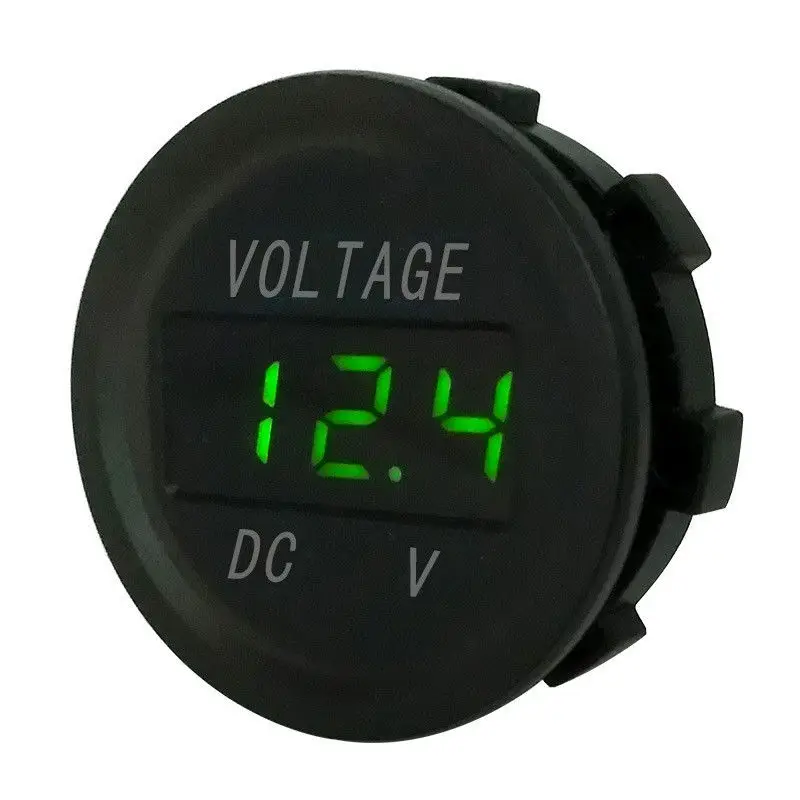 12V 24V DC Цифровой Зеленый светодиодный вольтметр измеритель напряжения