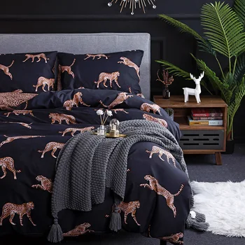 LOVINSUNSHINE Duvet Cover King Size Queen Size Comforter Sets Leopard Printing Bedding Set AB#196 2