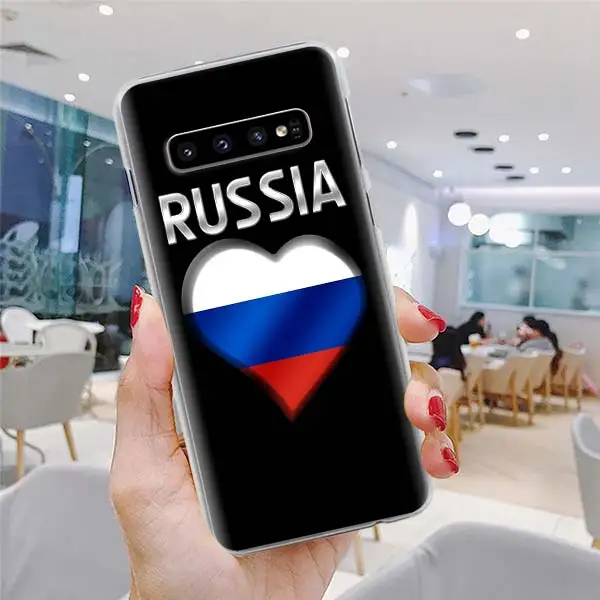 Винтажный чехол для телефона с надписью love и русским флагом для samsung Galaxy S10 S10e S8 S9 Plus Note 10 Plus 9 8 S6 S7 Edge - Цвет: H09