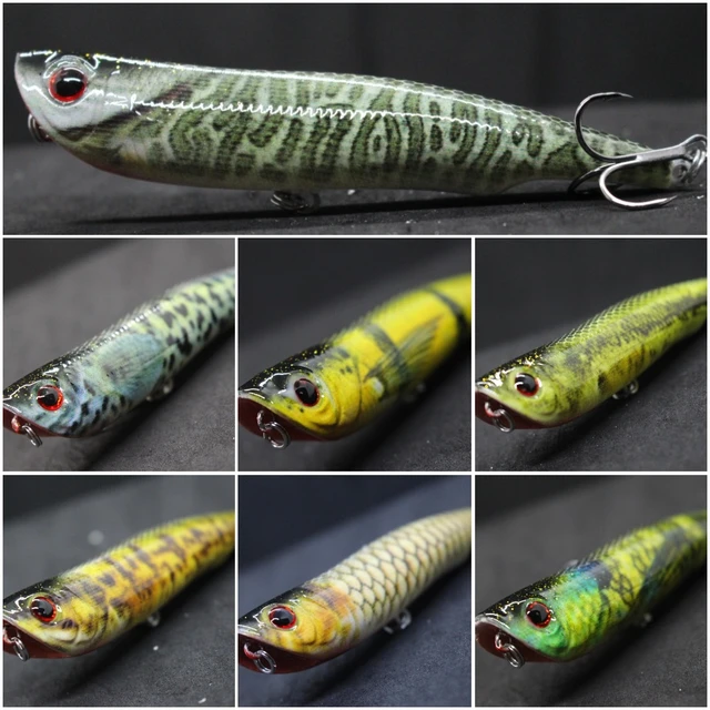 Wlure 10cm 17g Long Casting Topwater Popper Walking Lure Floating Bait  Cutting Blade Treble Hooks Lifelike Fishing Lure Hw622 - Fishing Lures -  AliExpress