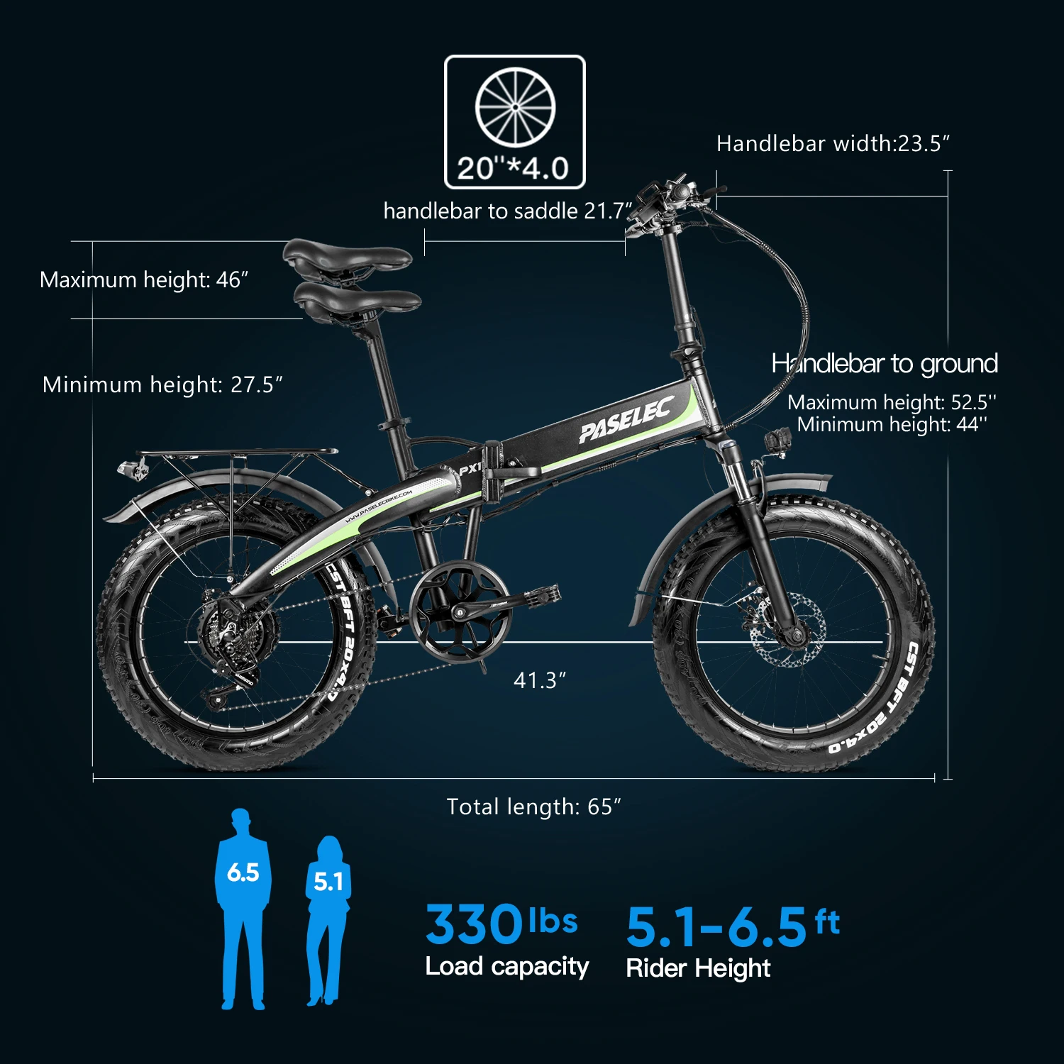 Sepeda Lipat Ban Lemak Elektrik PX1 