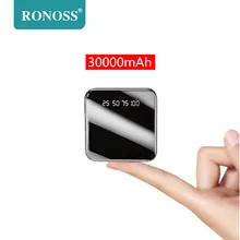 Mi ni 30000mAh power Bank портативное зарядное устройство 30000 тонкий повербанк внешний аккумулятор зарядное устройство для Xiaomi mi 9 iPhone