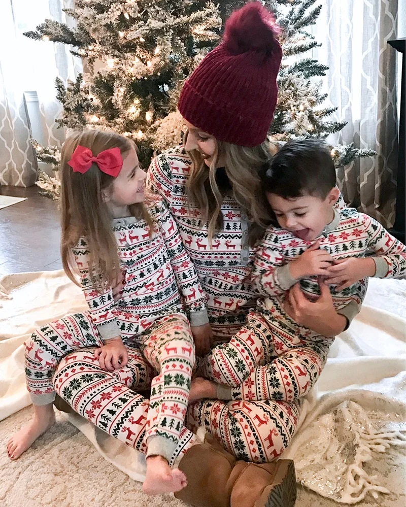 CYSINCOS/семейный Рождественский пижамный комплект; коллекция года; Лидер продаж; Рождественская одежда для сна для мамы, папы и ребенка; одежда для сна; домашняя одежда; Семейный комплект