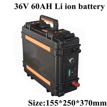 

36V 60Ah Lithium Li Ion Battery Pack for E-grass Cutter E-scooter UPS Golf Trolley UPS Ebike Motorcycle + 42v 5A Charger