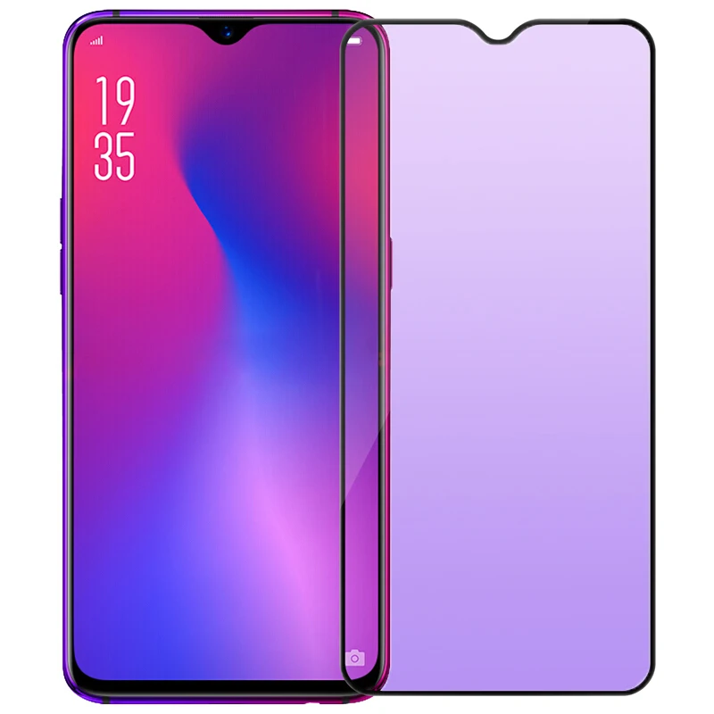 Закаленное защитное стекло 9H с защитой от синего излучения для OPPO A5 A9 2020 полное