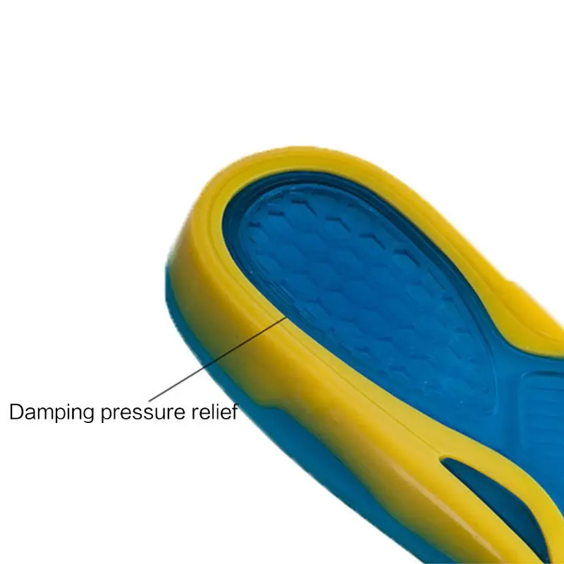 Silicone Insoles Foot Care Running Sport Insole Shock Absorption Pads Arch Orthopedic Shoe Pad